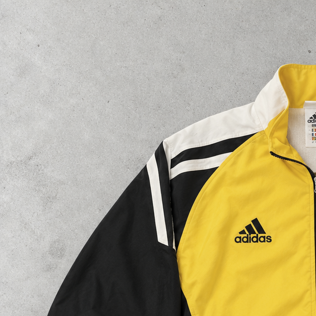 Y2K Adidas Rain Jacket Yellow / Black Rare (S)