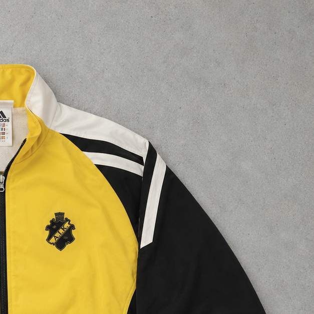 Y2K Adidas Rain Jacket Yellow / Black Rare (S)
