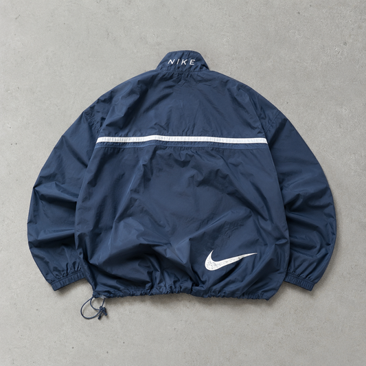 90s Y2K Nike Track Jacket Marineblau, White Limited (Size XL)