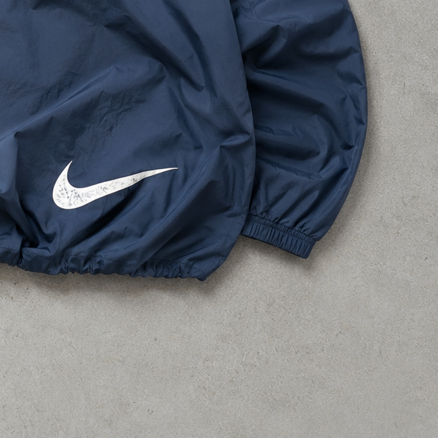 90s Y2K Nike Track Jacket Marineblau, White Limited (Size XL)