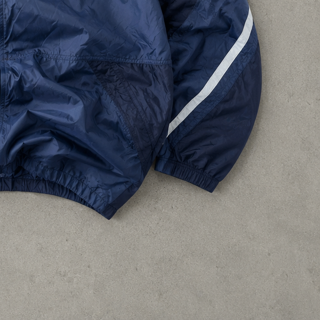 90s Y2K Nike Track Jacket Marineblau, White Limited (Size XL)