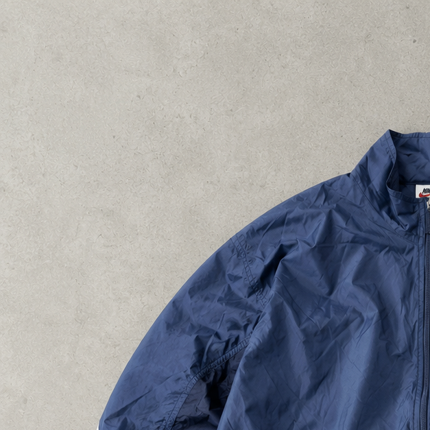 90s Y2K Nike Track Jacket Marineblau, White Limited (Size XL)