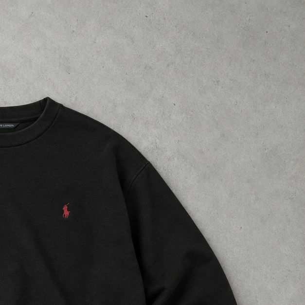 2000 Polo Ralph Lauren Crewneck Sweater Schwarz Rare (XL) Stitched Logo