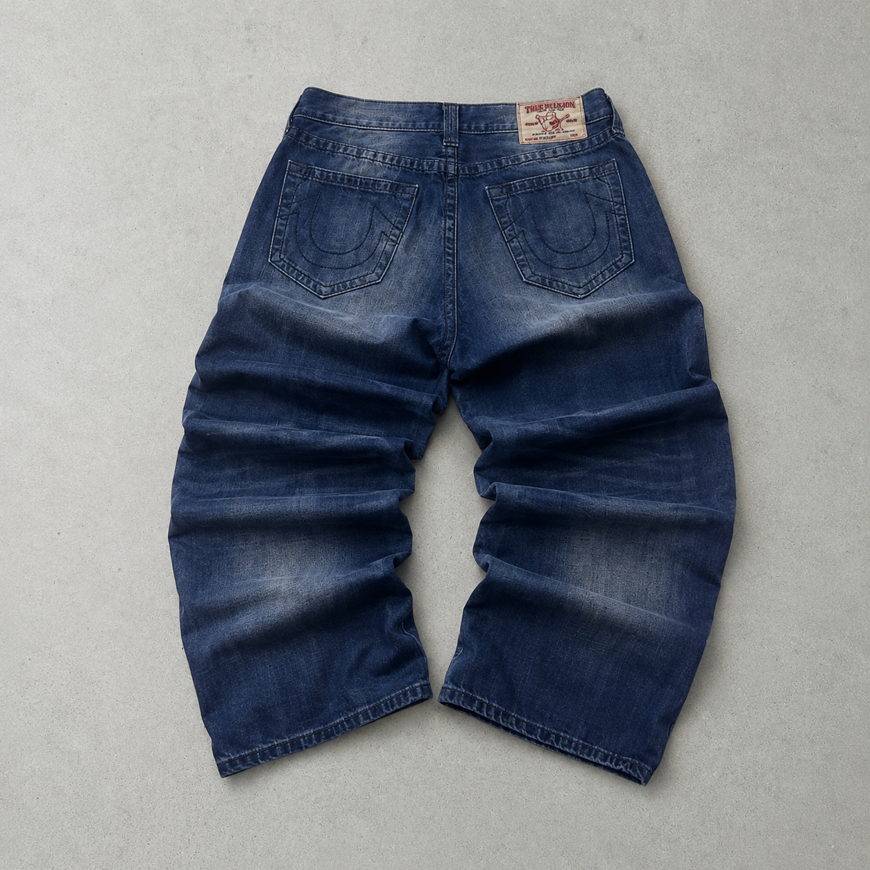 Y2K True Religion Jeans Marineblau, Blau Rare (W32 | DE 48)
