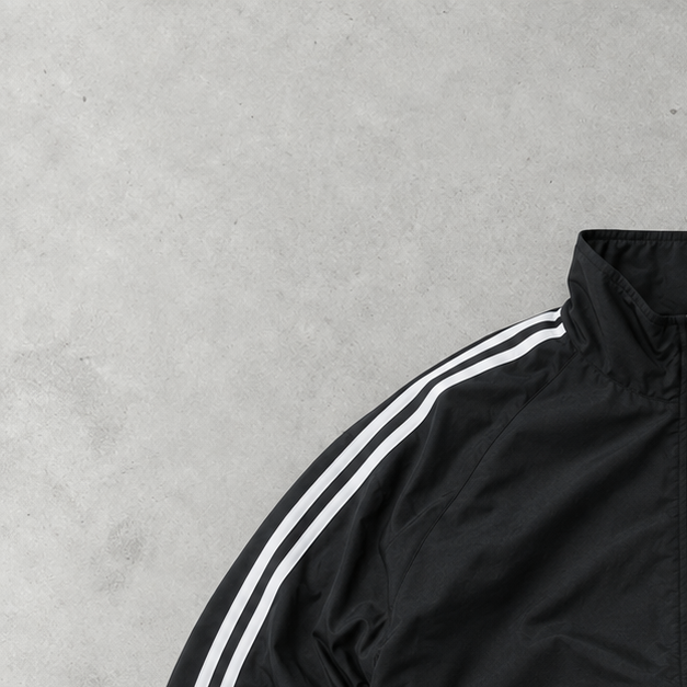 Adidas Track Jacket Black Rare (L) Stitched Logo
