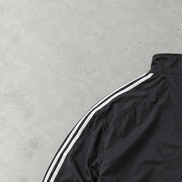 Adidas Track Jacket Black Rare (L) Stitched Logo