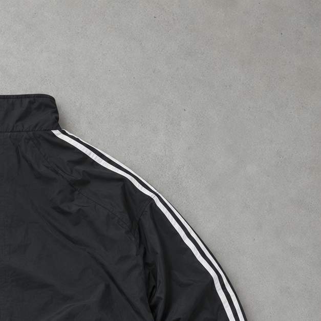 Adidas Track Jacket Black Rare (L) Stitched Logo