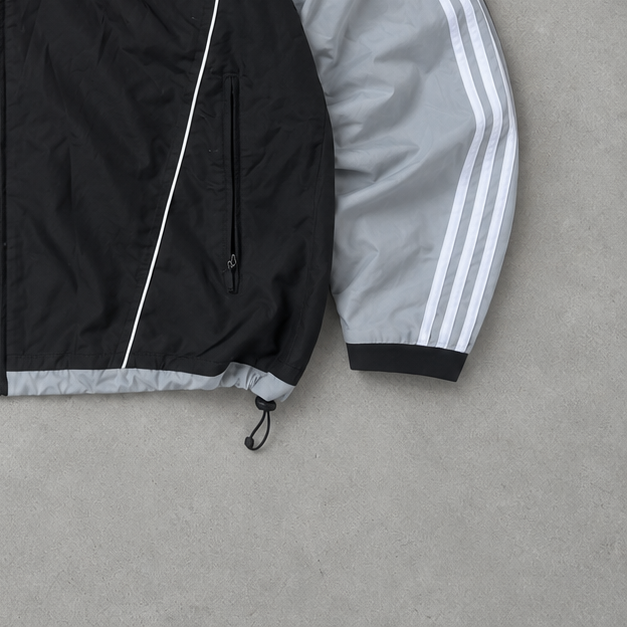 adidas Windbreaker Schwarz, Grau Rare (XL)