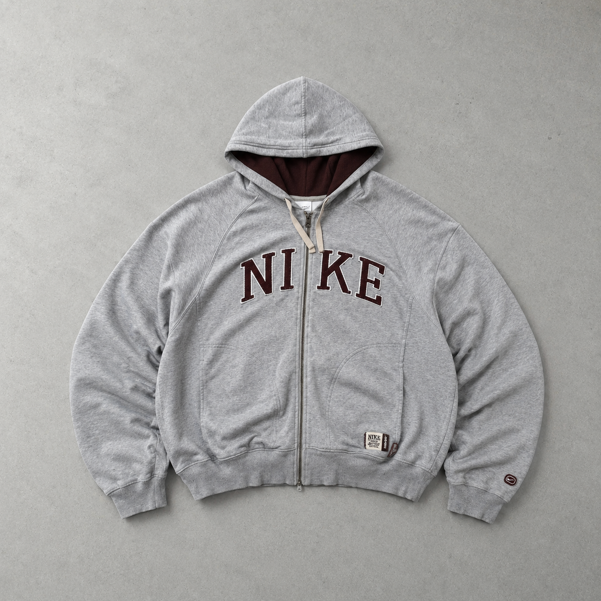 Y2K Nike Kapuzenpullover Grau Limited (Größe S)