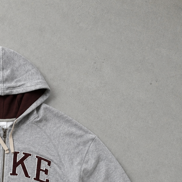 Y2K Nike Kapuzenpullover Grau Limited (Größe S)
