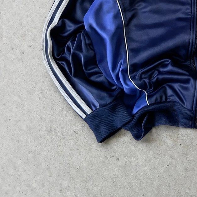 90s Adidas Jacket Blau, Marineblau Limited (M) Stitched Logo