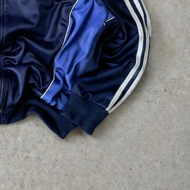90s Adidas Jacket Blau, Marineblau Limited (M) Stitched Logo