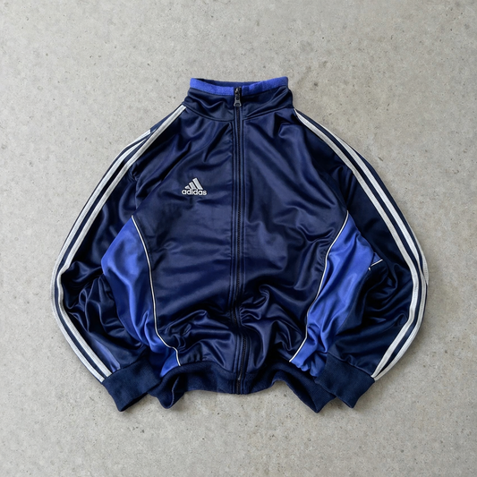 90s Adidas Jacket Blau, Marineblau Limited (M) Stitched Logo