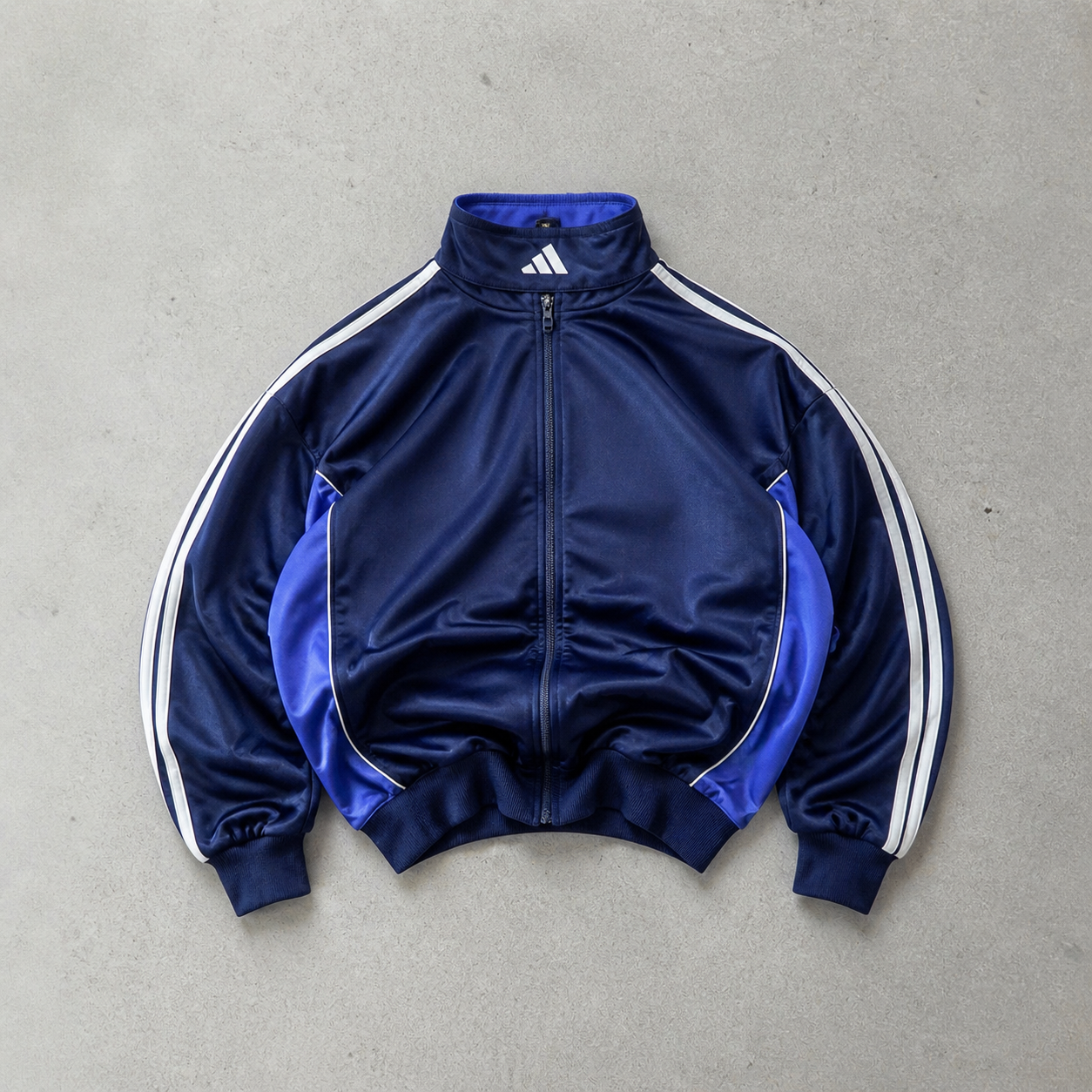 90s Adidas Jacket Blau, Marineblau Limited (M) Stitched Logo