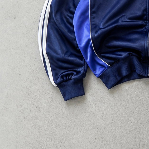 90s Adidas Jacket Blau, Marineblau Limited (M) Stitched Logo