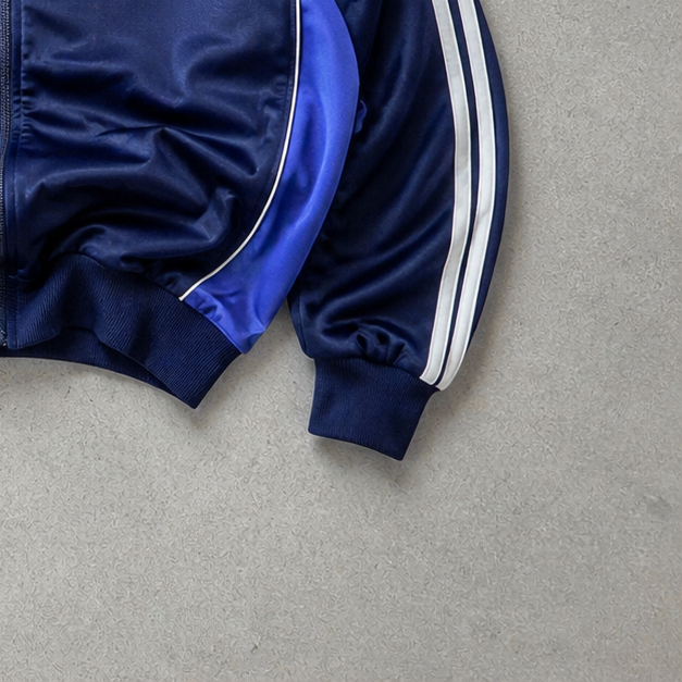 90s Adidas Jacket Blau, Marineblau Limited (M) Stitched Logo