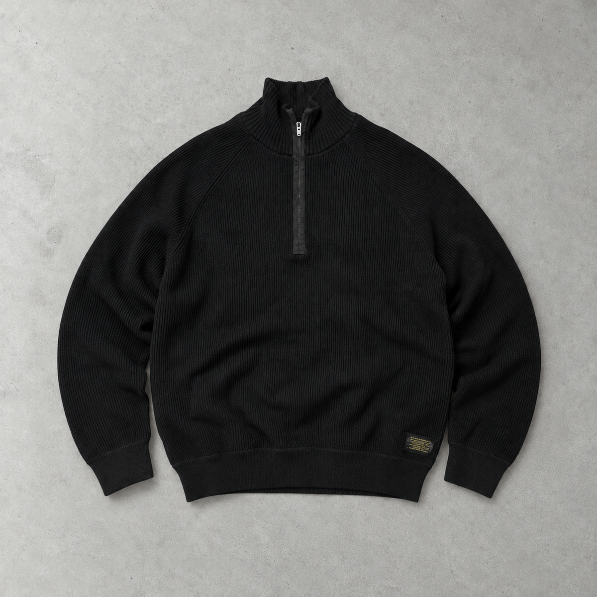 Ralph Lauren Half-Zip Sweater Schwarz Rare (XXL)