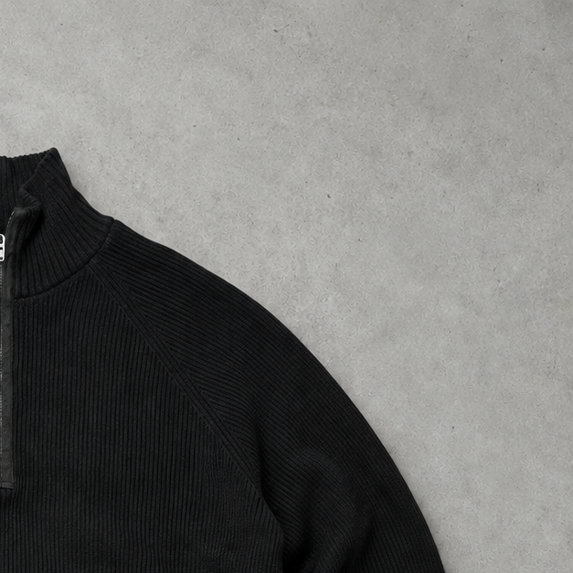 Ralph Lauren Half-Zip Sweater Schwarz Rare (XXL)