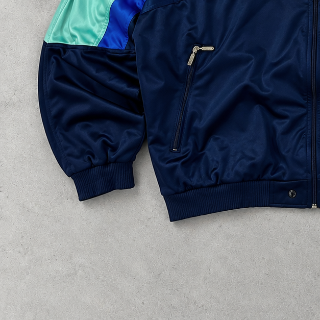 Y2K Nike Track Jacket Marineblau, Mintgrün Limited (XL)