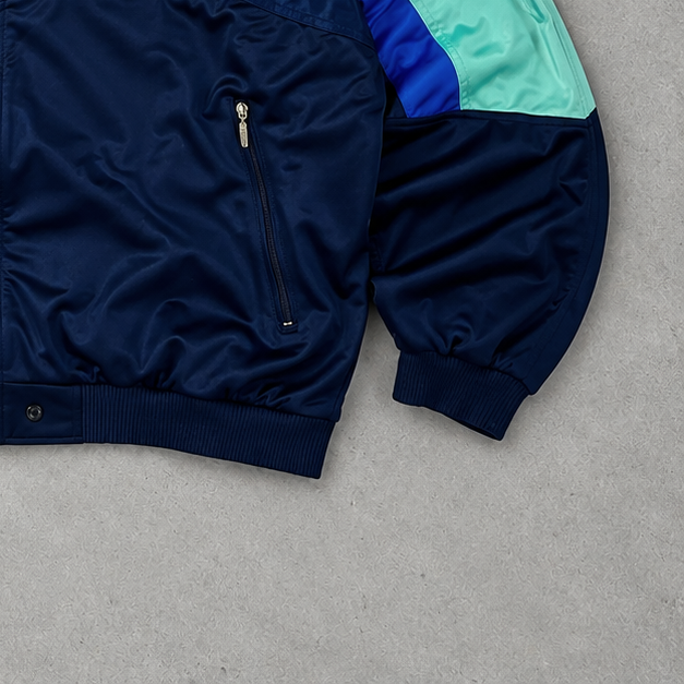 Y2K Nike Track Jacket Marineblau, Mintgrün Limited (XL)