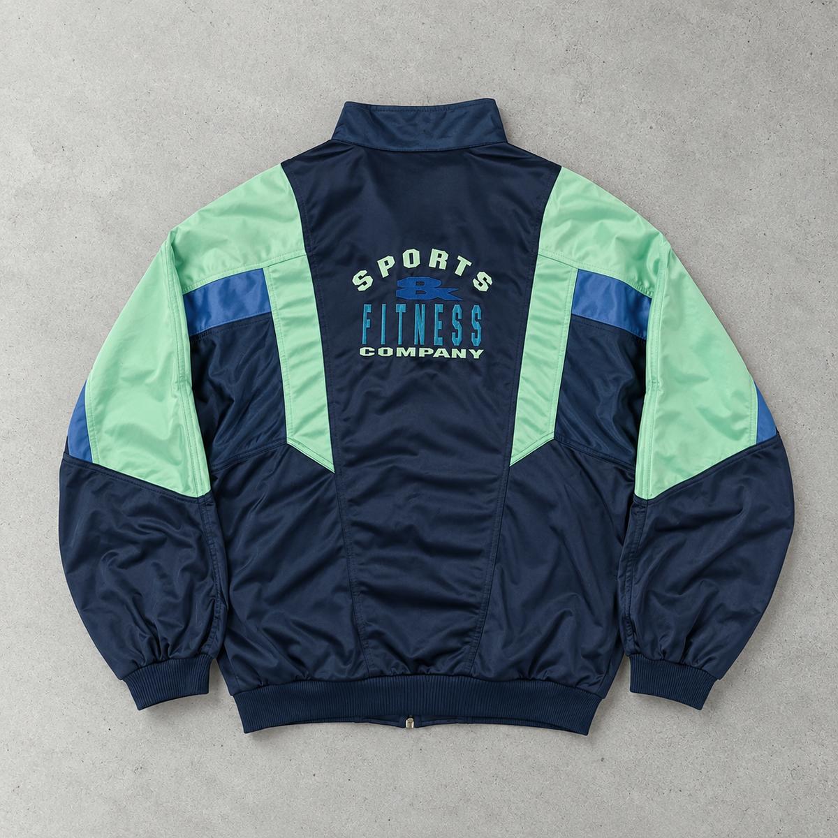 Y2K Nike Track Jacket Marineblau, Mintgrün Limited (XL)
