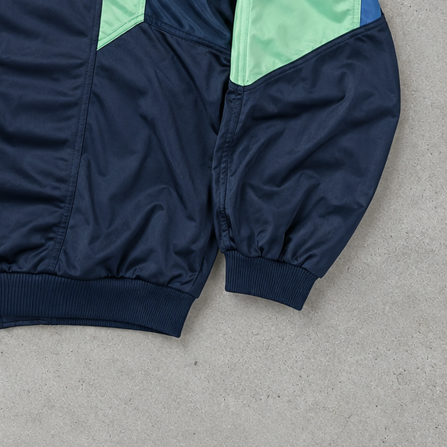 Y2K Nike Track Jacket Marineblau, Mintgrün Limited (XL)
