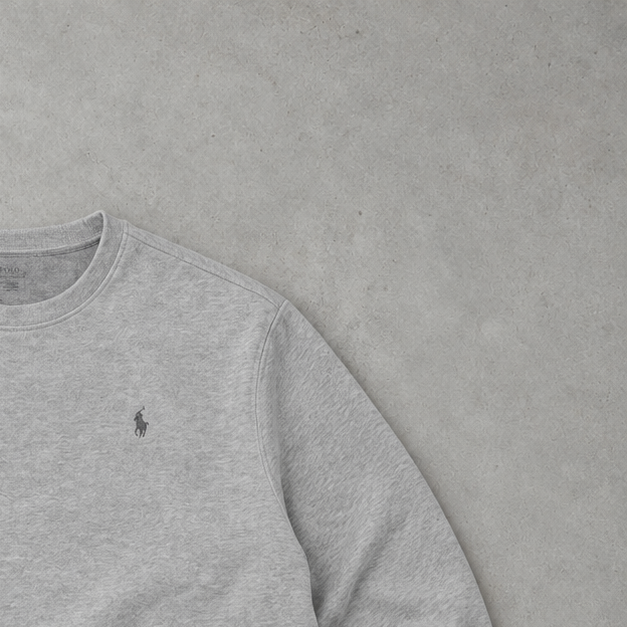 Polo Ralph Lauren Sweater Grau Rare (XXL) Stitched Logo