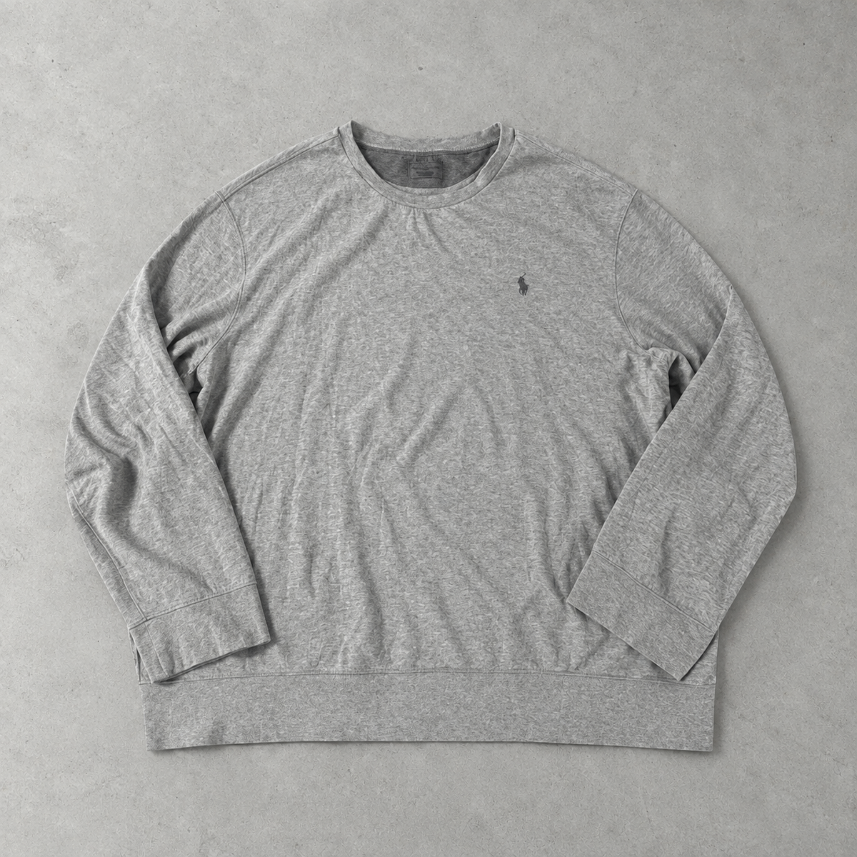 Polo Ralph Lauren Sweater Grau Rare (XXL) Stitched Logo