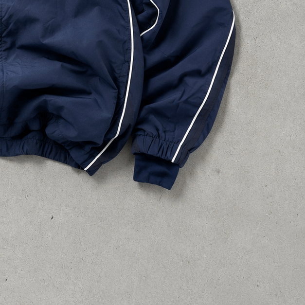 90s Y2K Champion Windbreaker Navy Rare Stitched Logo (S)