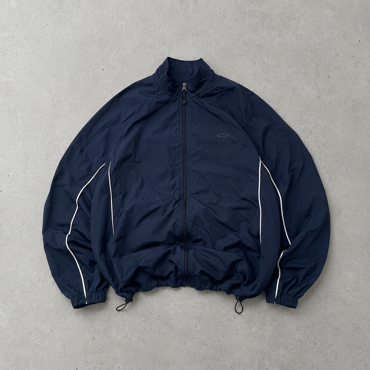 90s Y2K Champion Windbreaker Navy Rare Stitched Logo (S)