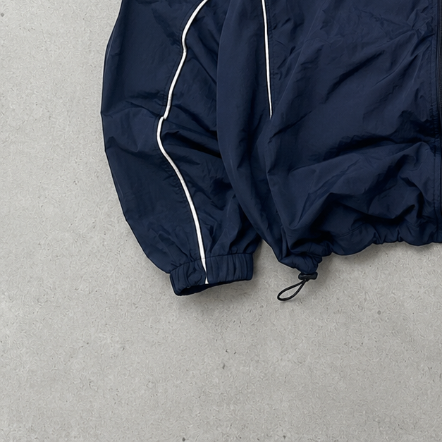 90s Y2K Champion Windbreaker Navy Rare Stitched Logo (S)