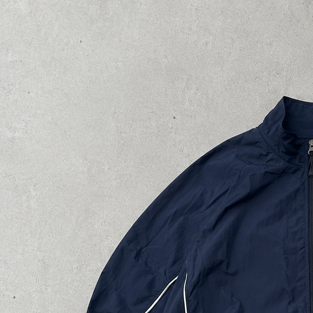 90s Y2K Champion Windbreaker Navy Rare Stitched Logo (S)
