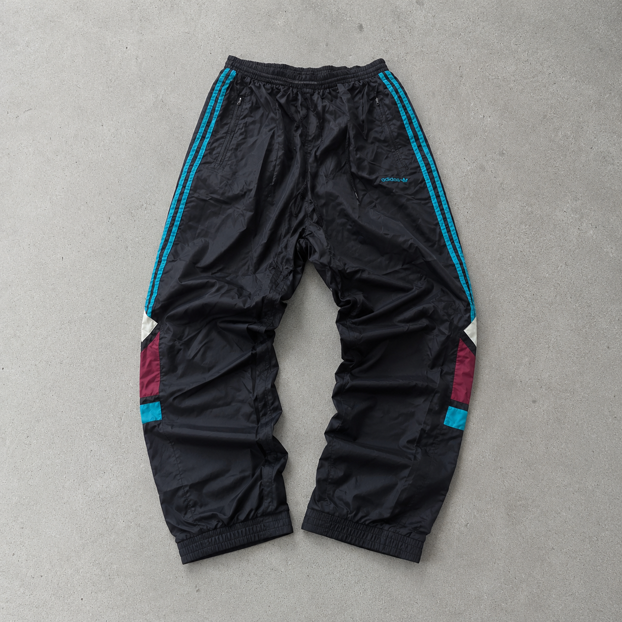 ADIDAS Track Pants Black / Pink Rare (L)