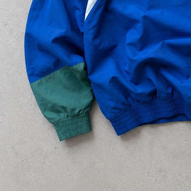 Y2K 2000 Champion Windbreaker Blue / Green Limited Stitched Logo (S)