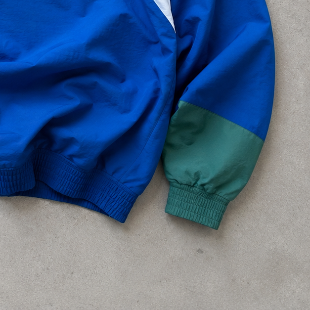 Y2K 2000 Champion Windbreaker Blue / Green Limited Stitched Logo (S)