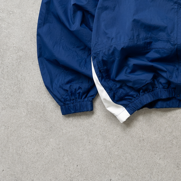 90s Nike Windbreaker Marineblau, Beige Limited Stitched Logo (Size L)