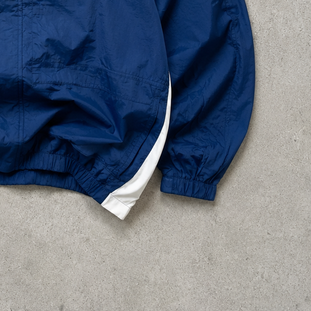 90s Nike Windbreaker Marineblau, Beige Limited Stitched Logo (Size L)