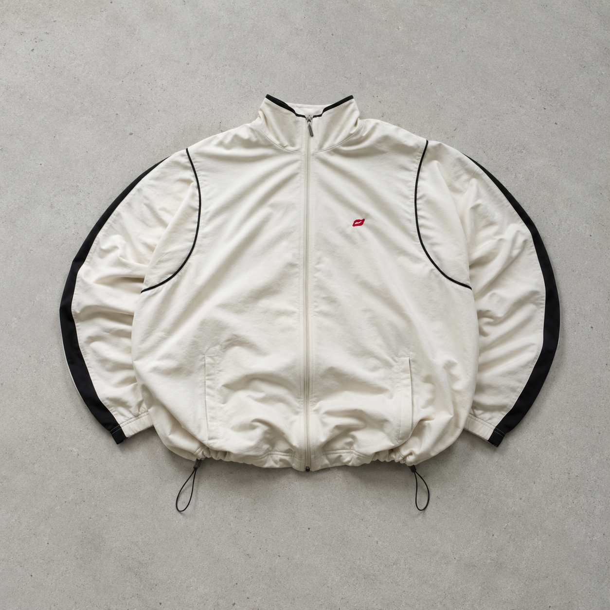 90s Y2K Vintage Nike Track Jacket Cream Rare (XL)