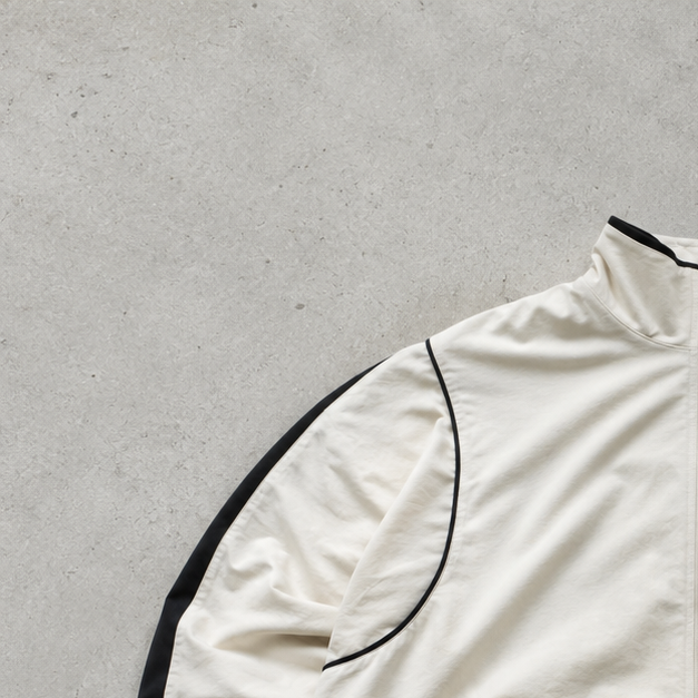 90s Y2K Vintage Nike Track Jacket Cream Rare (XL)