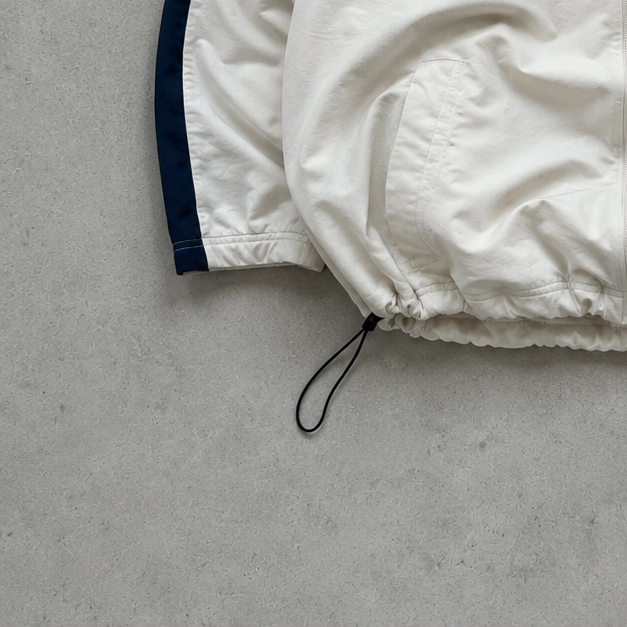90s Y2K Vintage Nike Track Jacket Cream Rare (XL)