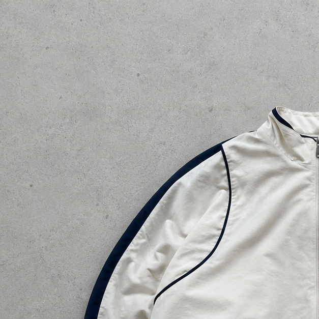 90s Y2K Vintage Nike Track Jacket Cream Rare (XL)