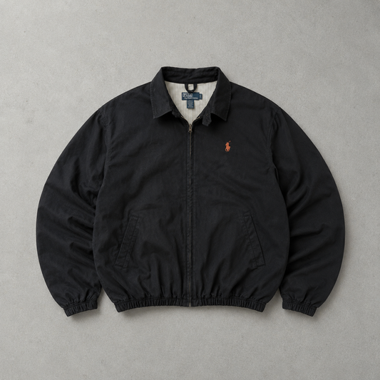 Y2K Ralph Lauren Harrington Jacket Schwarz Rare (L)