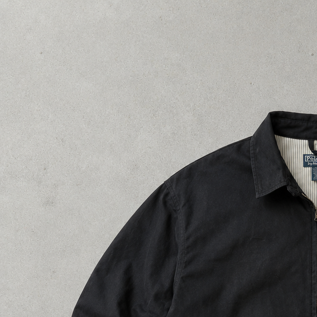 Y2K Ralph Lauren Harrington Jacket Schwarz Rare (L)
