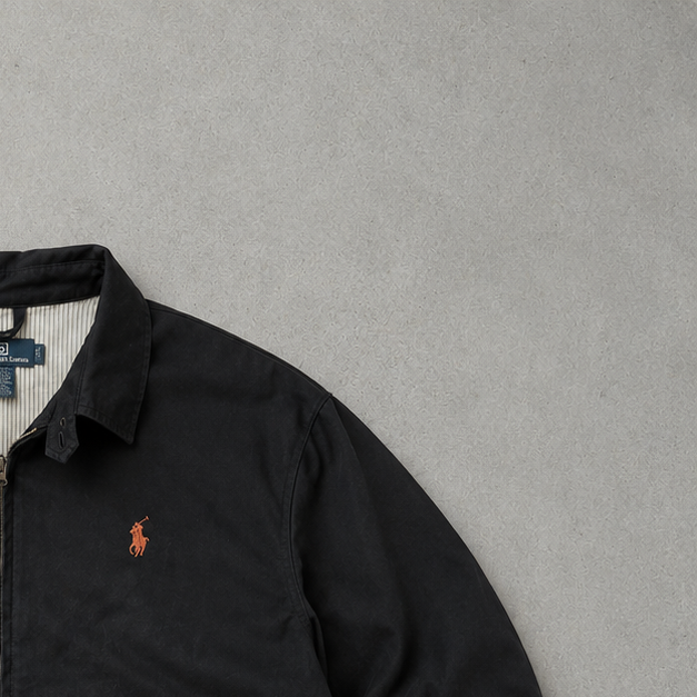 Y2K Ralph Lauren Harrington Jacket Schwarz Rare (L)