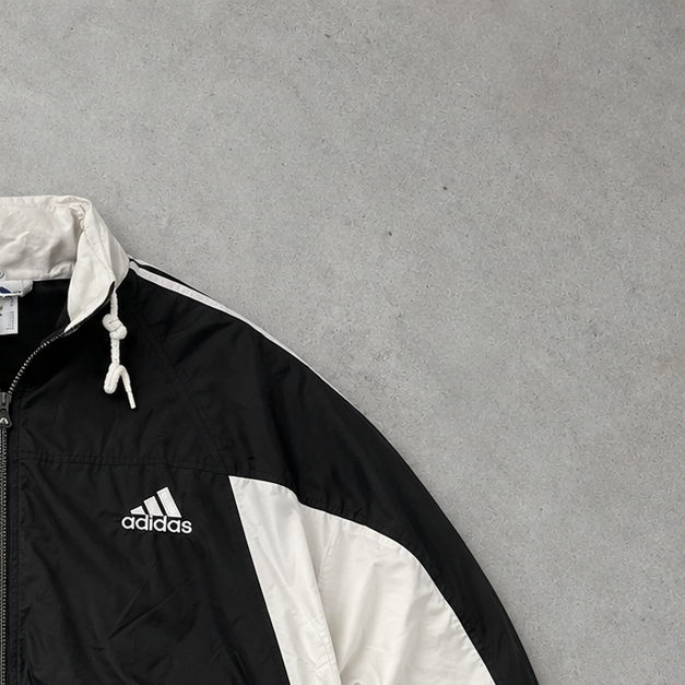 Adidas Puffer Jacket Black / White Rare (M)