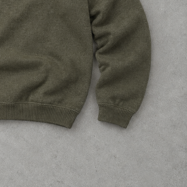 Polo Ralph Lauren Zip Sweater Khaki Rare (L) Stitched Logo