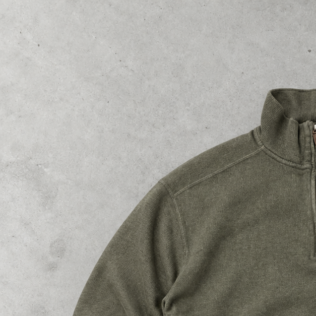 Polo Ralph Lauren Zip Sweater Khaki Rare (L) Stitched Logo