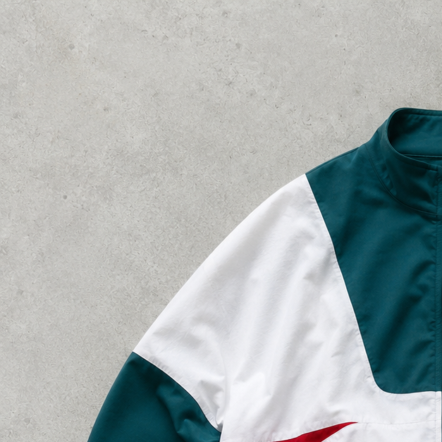 Y2K 2000 Reebok Windbreaker Dark Green / White Limited (M)