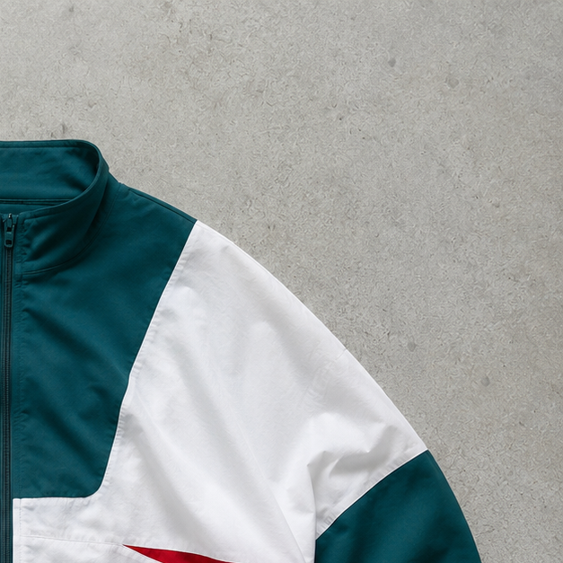 Y2K 2000 Reebok Windbreaker Dark Green / White Limited (M)