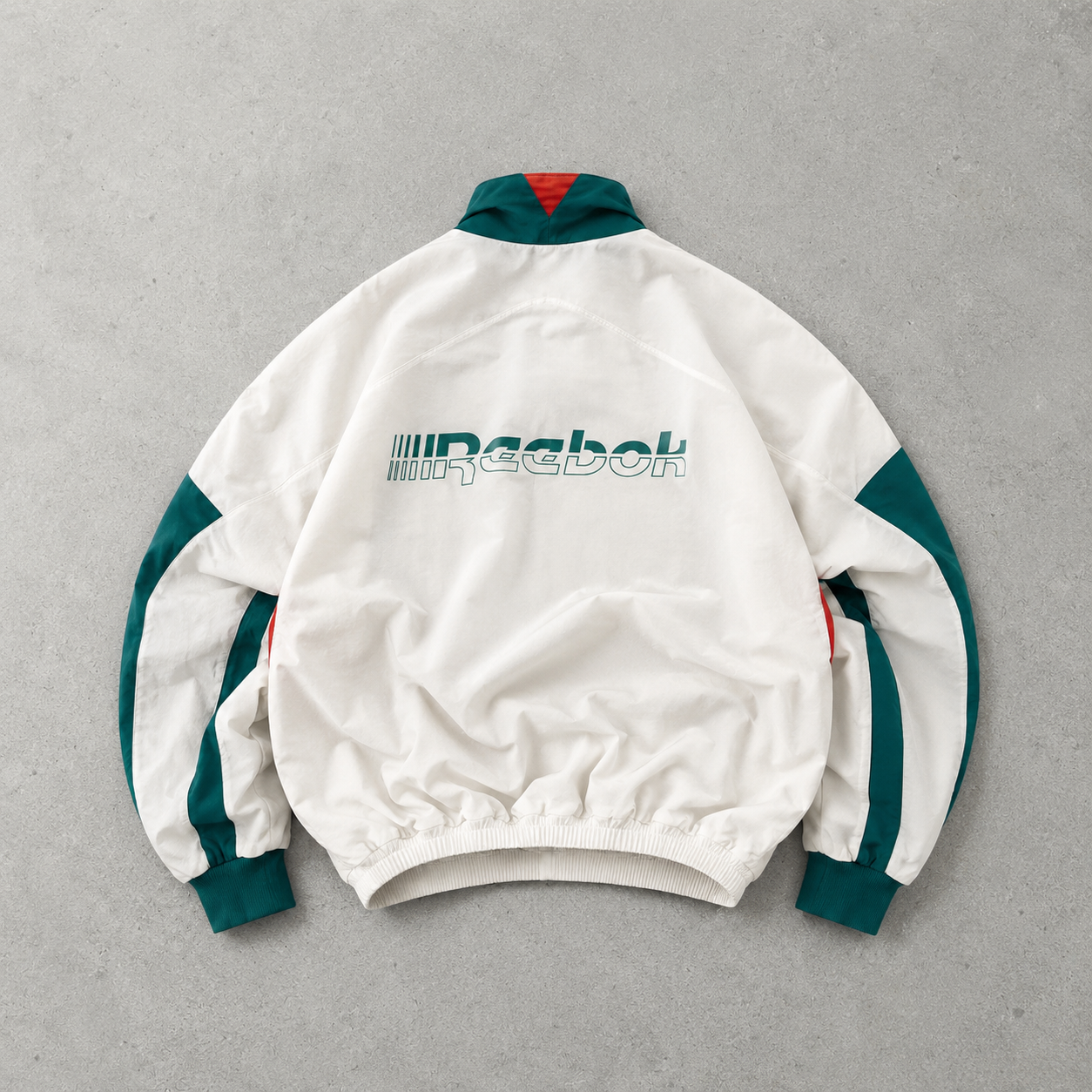 Y2K 2000 Reebok Windbreaker Dark Green / White Limited (M)